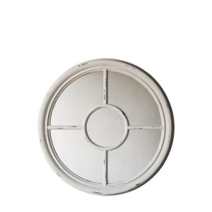 Gallery Direct Somerford Round Mirror White | Shackletons