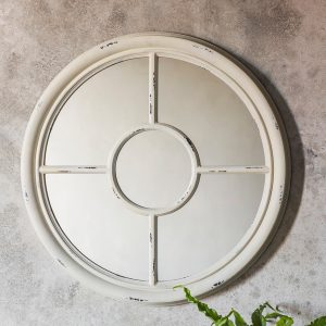 Gallery Direct Somerford Round Mirror White | Shackletons Gallery Direct Somerford Round Mirror White | Shackletons
