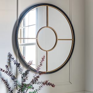 Gallery Direct Rocca Round Mirror Gold | Shackletons
