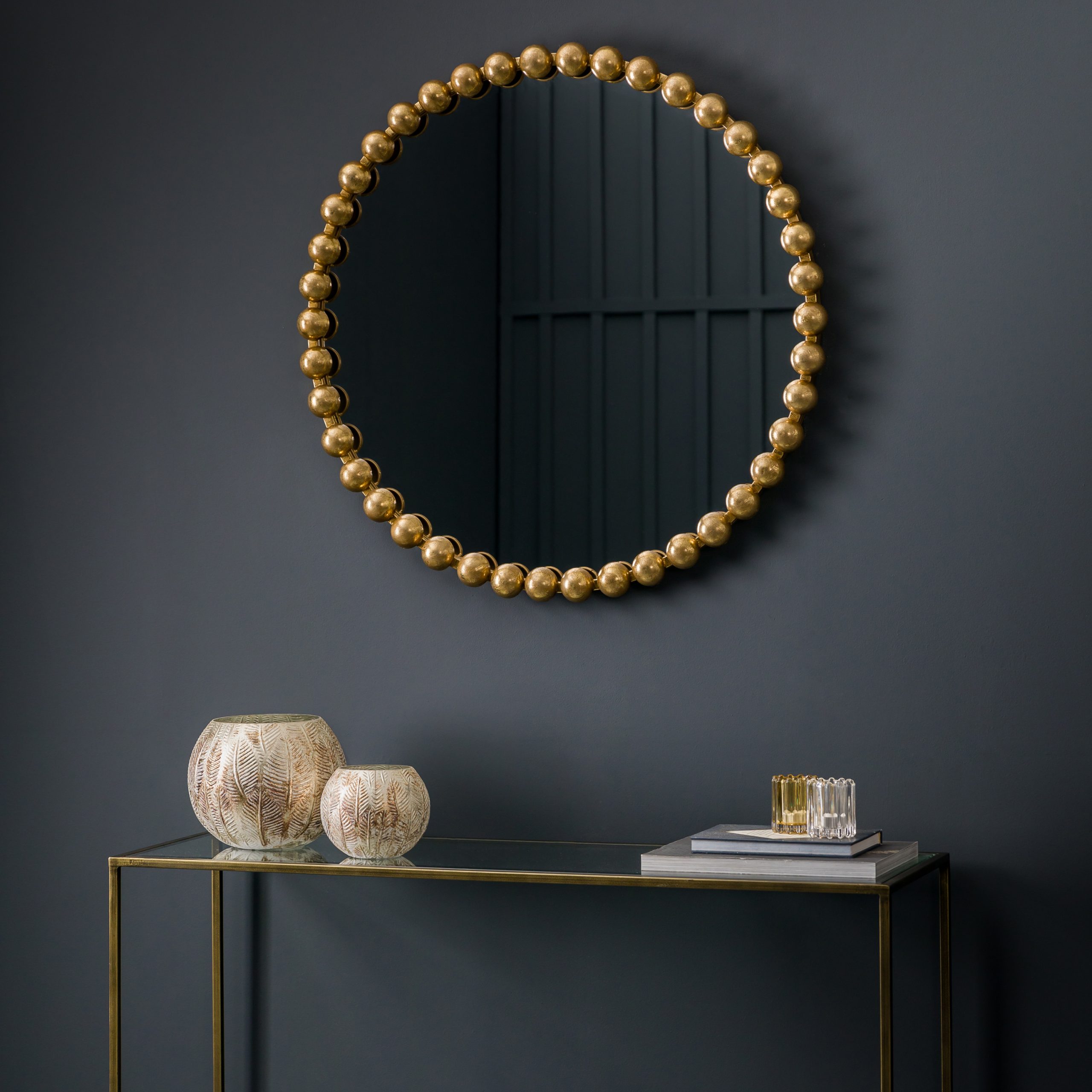 Gallery Direct Ceretti Round Mirror Gold