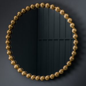 Gallery Direct Ceretti Round Mirror Gold | Shackletons