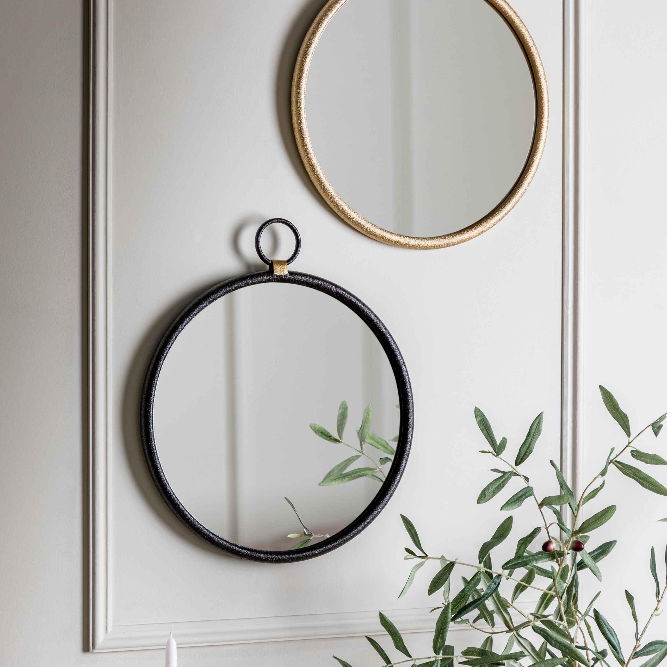 Gallery Direct Bayswater Black Round Mirror