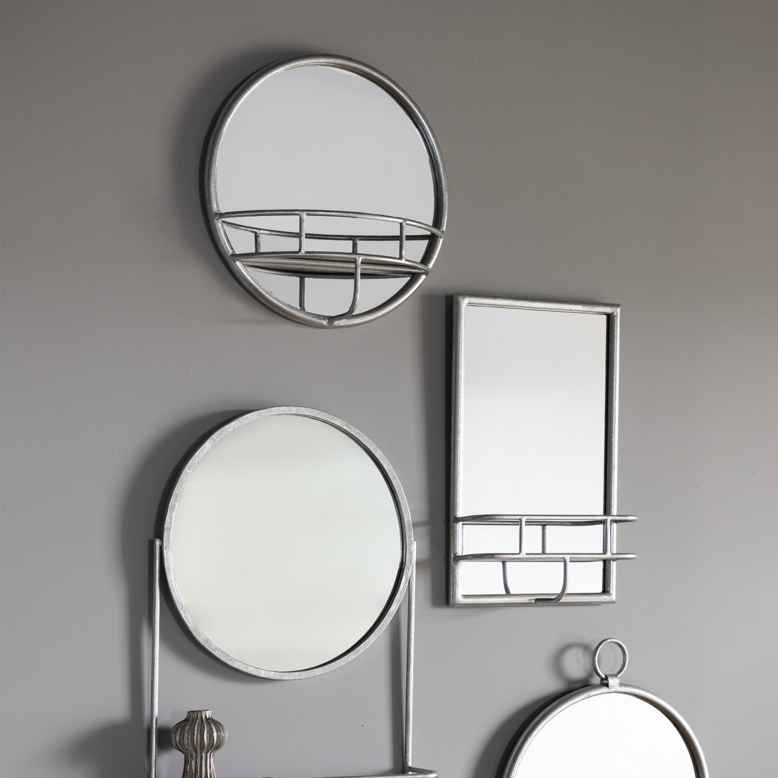 Gallery Direct Milton Round Mirror Silver