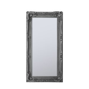 Gallery Direct Carved Louis Leaner Mirror Silver | Shackletons