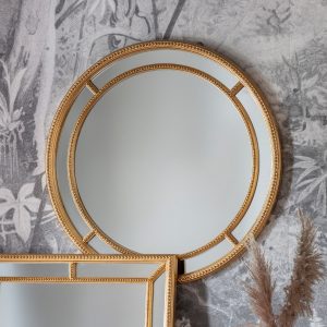 Gallery Direct Sinatra Round Mirror Gold | Shackletons