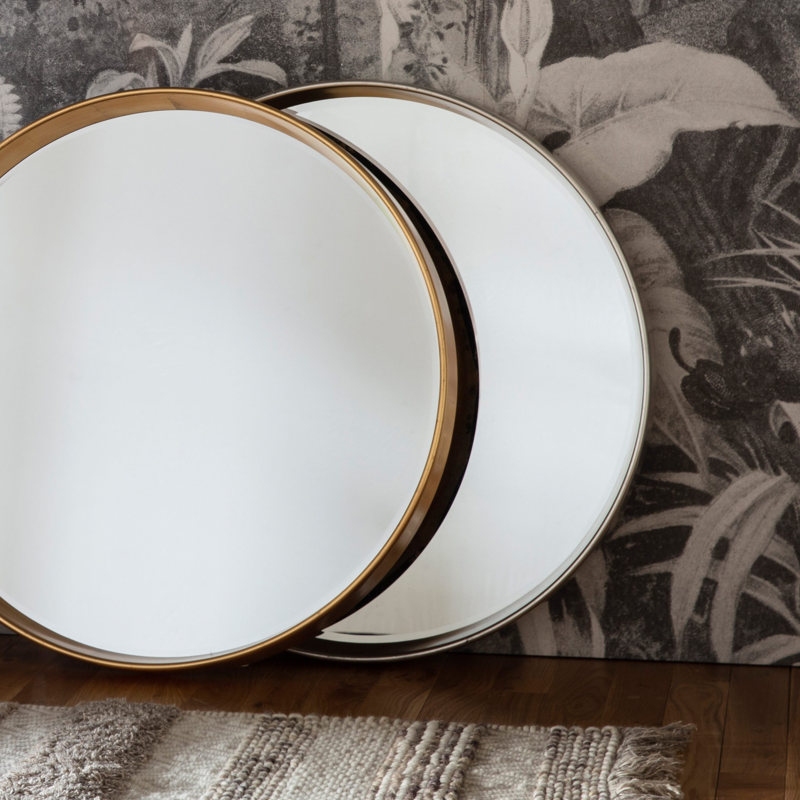 Gallery Direct Harvey Round Mirror Silver