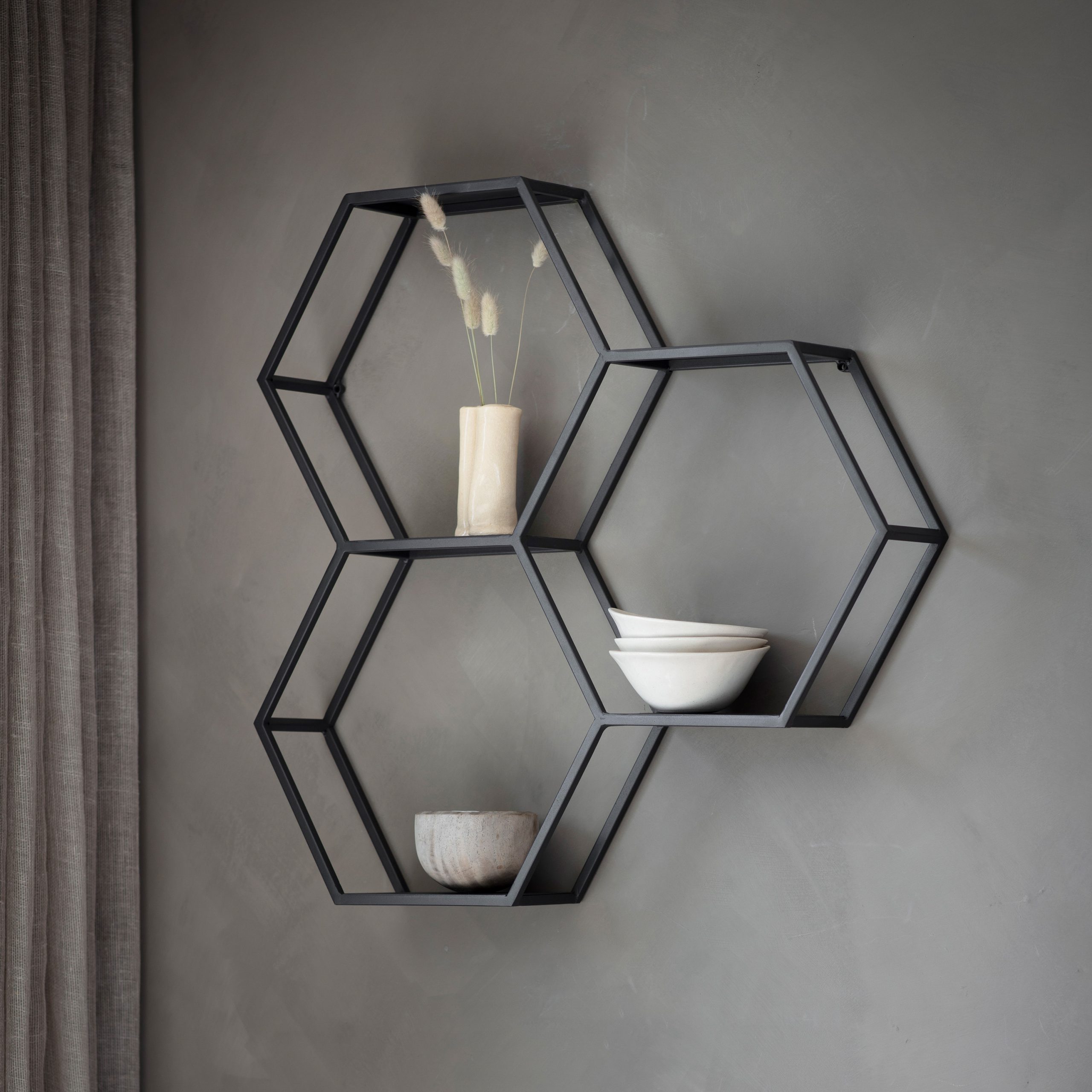 Gallery Direct Heston Metal Wall Storage Unit 700x680mm