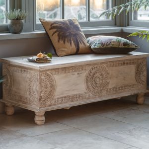 Gallery Direct Satara Storage Table Bench 1300x550x490mm | Shackletons