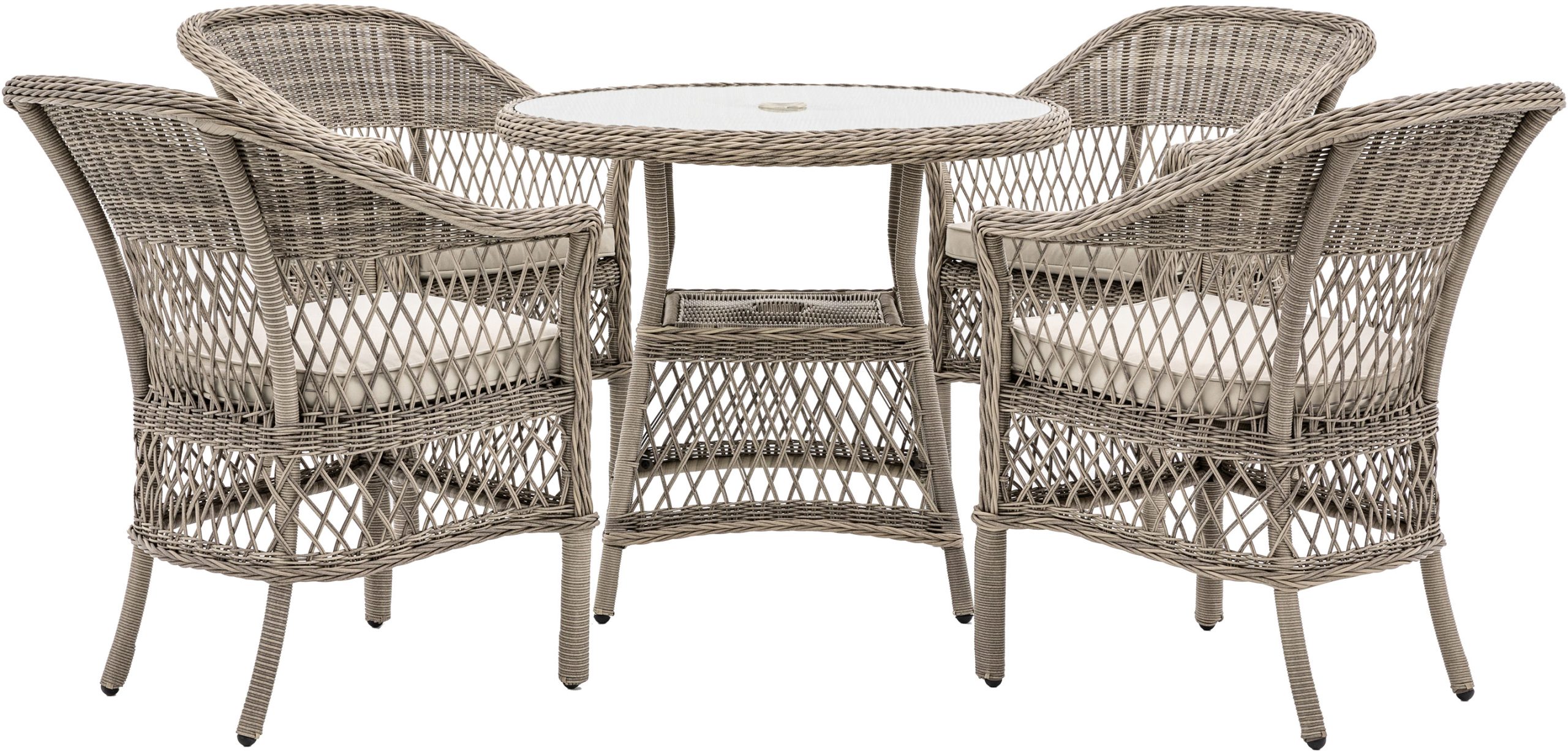 Gallery Outdoor Menton 4 Seater Round Dining Set