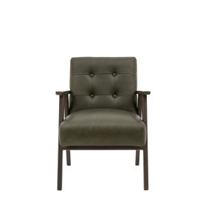 Gallery Direct Blackhall Armchair Heritage Green Leather | Shackletons