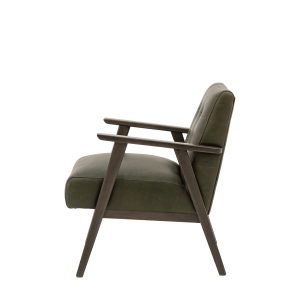 Gallery Direct Blackhall Armchair Heritage Green Leather | Shackletons