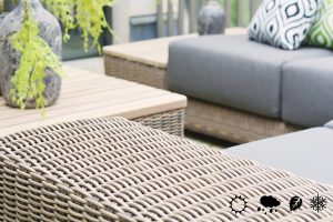 4 Seasons Outdoor Kingston Teak Corner Set in Pure Weave | Shackletons
