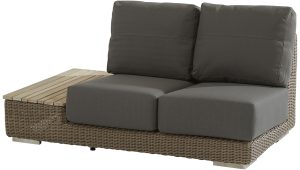4 Seasons Outdoor Kingston Teak Corner Set in Pure Weave | Shackletons