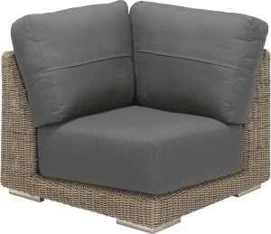 4 Seasons Outdoor Kingston Teak Corner Set in Pure Weave | Shackletons