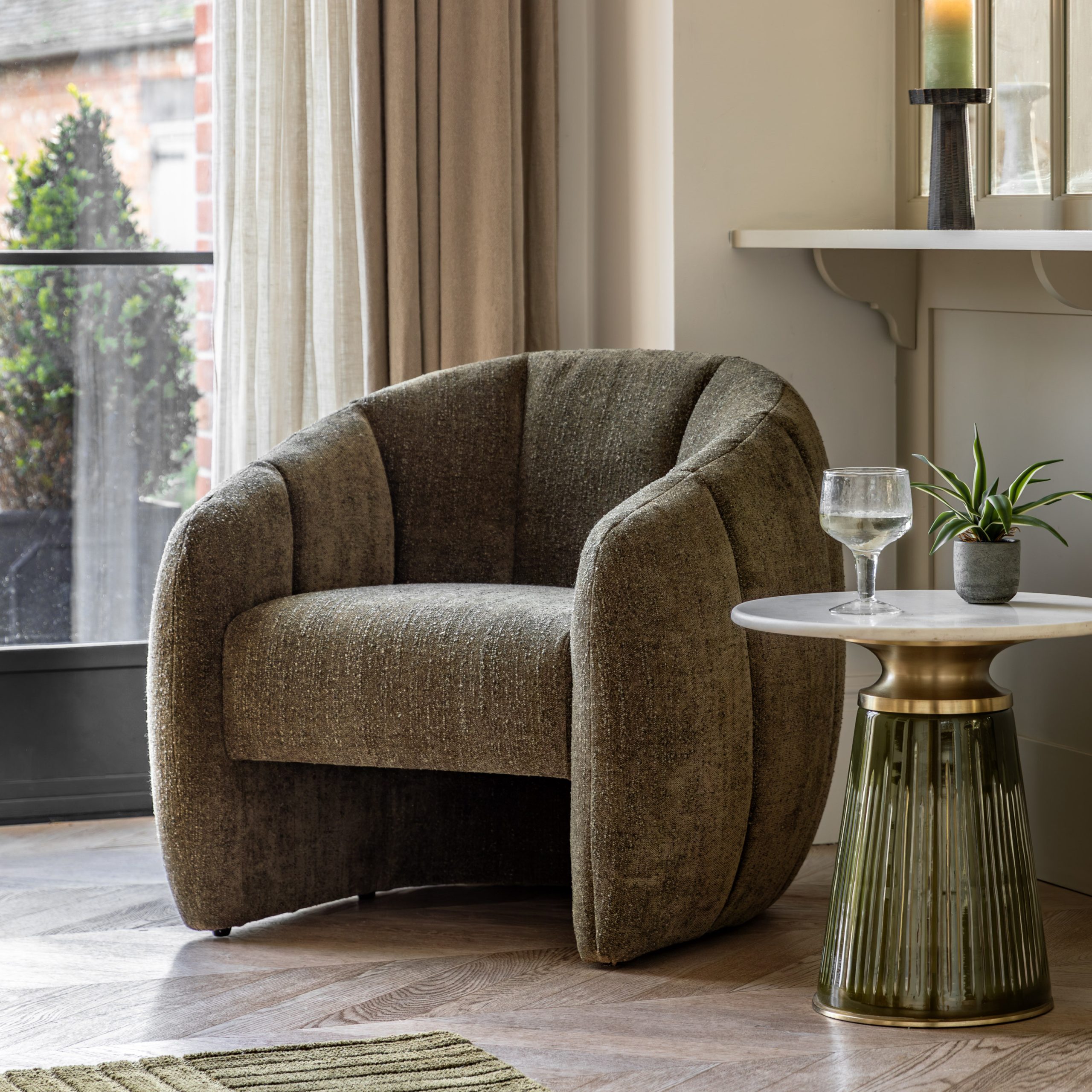 Gallery Direct Atella Tub Chair Moss Green