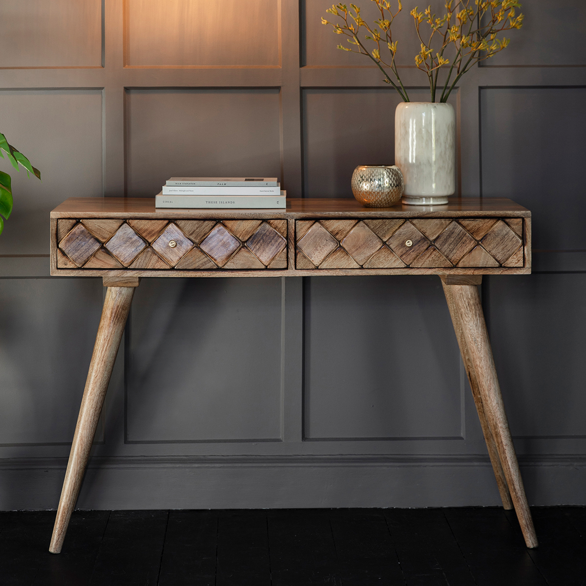 Gallery Direct Tuscany Console Table Burnt Wax