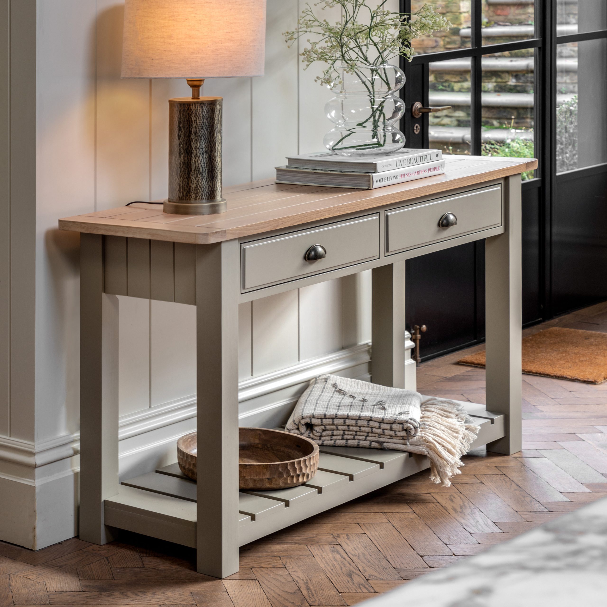 Gallery Direct Eton 2 Drawer Console Prairie