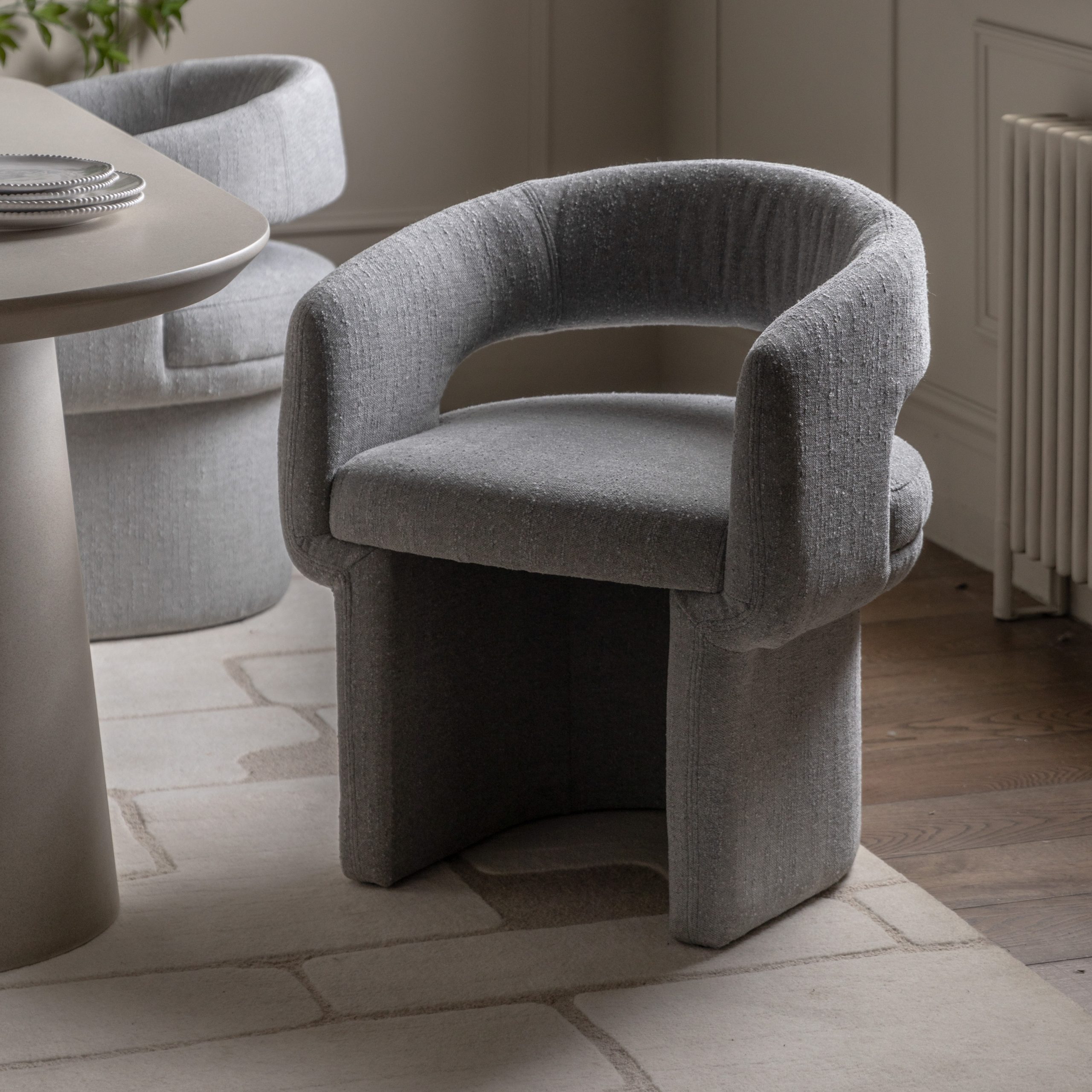 Gallery Direct Sloane Dining Chair Grey Boucle