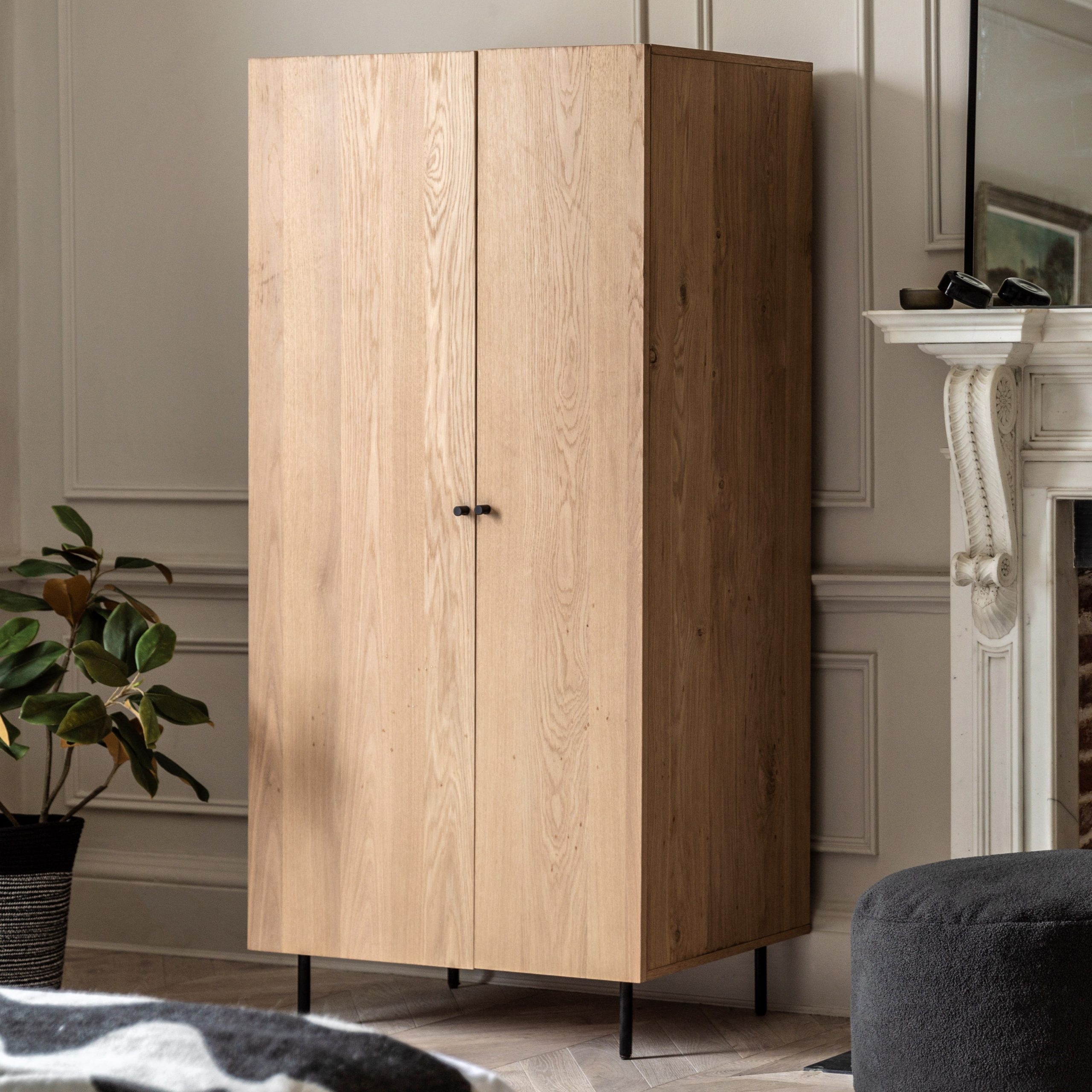 Gallery Direct Ashdown 2 Door Wardrobe Natural