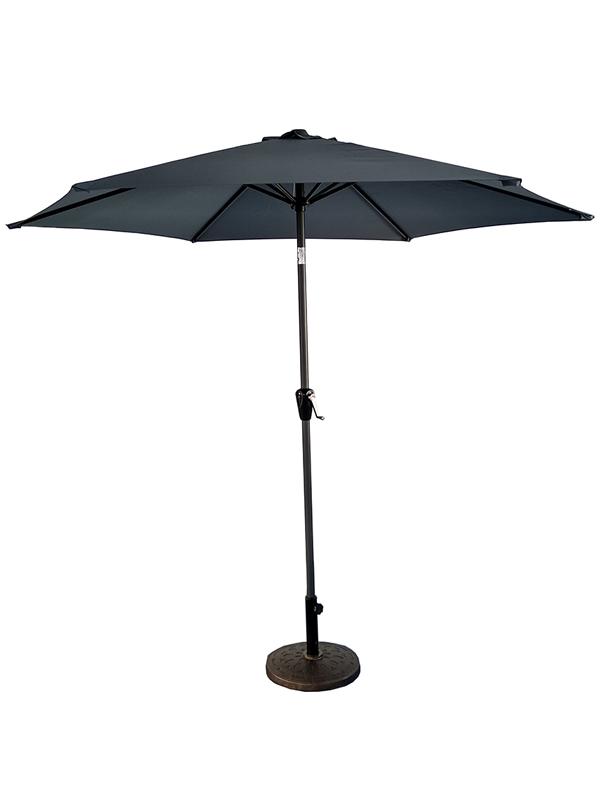 LifestyleGarden 2.5m Parasol and 15 kg base set – Grey