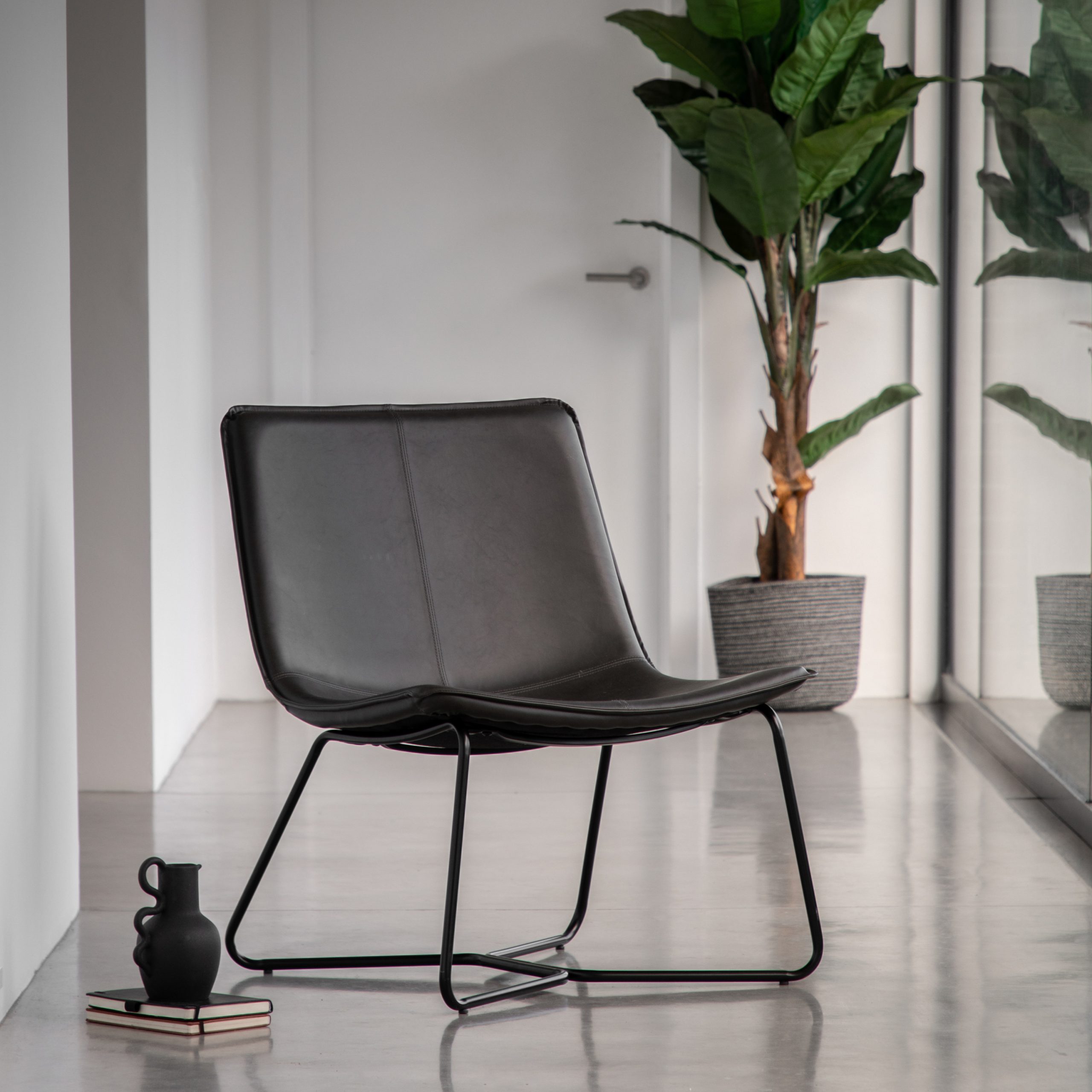 Gallery Direct Hawking Lounge Chair Charcoal