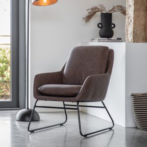 Gallery Direct Funton Chair Brown | Shackletons