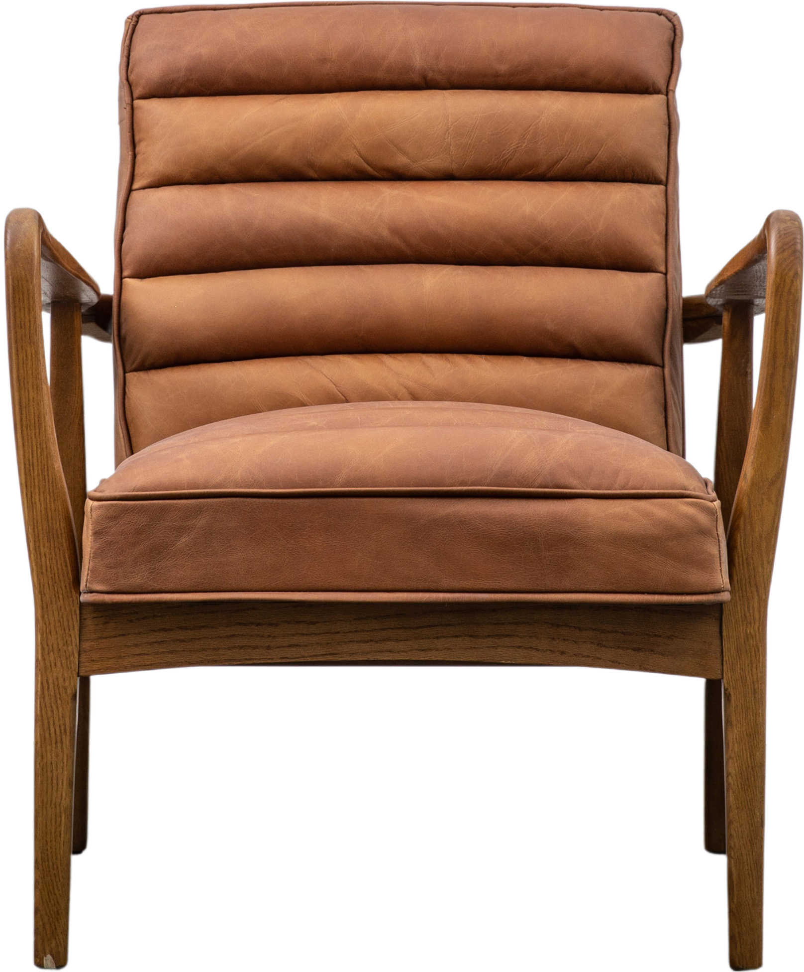 Gallery Direct Datsun Armchair Vintage Brown Leather