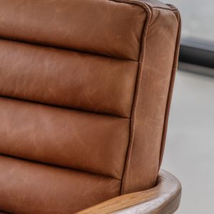 Gallery Direct Datsun Armchair Vintage Brown Leather | Shackletons