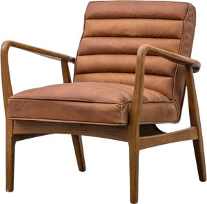 Gallery Direct Datsun Armchair Vintage Brown Leather | Shackletons