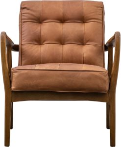 Gallery Direct Humber Armchair Vintage Brown Leather | Shackletons