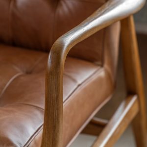 Gallery Direct Humber Armchair Vintage Brown Leather | Shackletons