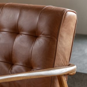 Gallery Direct Humber Armchair Vintage Brown Leather | Shackletons