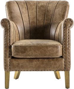Gallery Direct Hickman Armchair Brown Leather | Shackletons