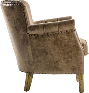 Gallery Direct Hickman Armchair Brown Leather | Shackletons