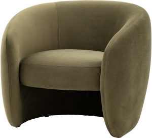 Gallery Direct Curvo Armchair Moss Green | Shackletons