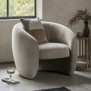 Gallery Direct Curvo Armchair Cream | Shackletons