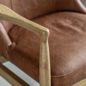 Gallery Direct Tariva Armchair Ant Brown Leather | Shackletons Gallery Direct Tariva Armchair Ant Brown Leather | Shackletons