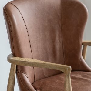 Gallery Direct Tariva Armchair Ant Brown Leather | Shackletons Gallery Direct Tariva Armchair Ant Brown Leather | Shackletons