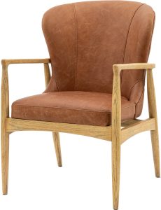 Gallery Direct Tariva Armchair Ant Brown Leather | Shackletons Gallery Direct Tariva Armchair Ant Brown Leather | Shackletons
