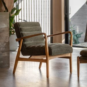 Gallery Direct Datsun Armchair Green Boucle | Shackletons
