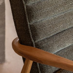 Gallery Direct Datsun Armchair Green Boucle | Shackletons