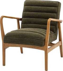 Gallery Direct Datsun Armchair Green Boucle | Shackletons