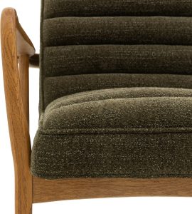 Gallery Direct Datsun Armchair Green Boucle | Shackletons