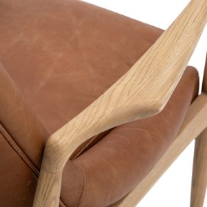 Gallery Direct Carrera Armchair Brown Leather | Shackletons