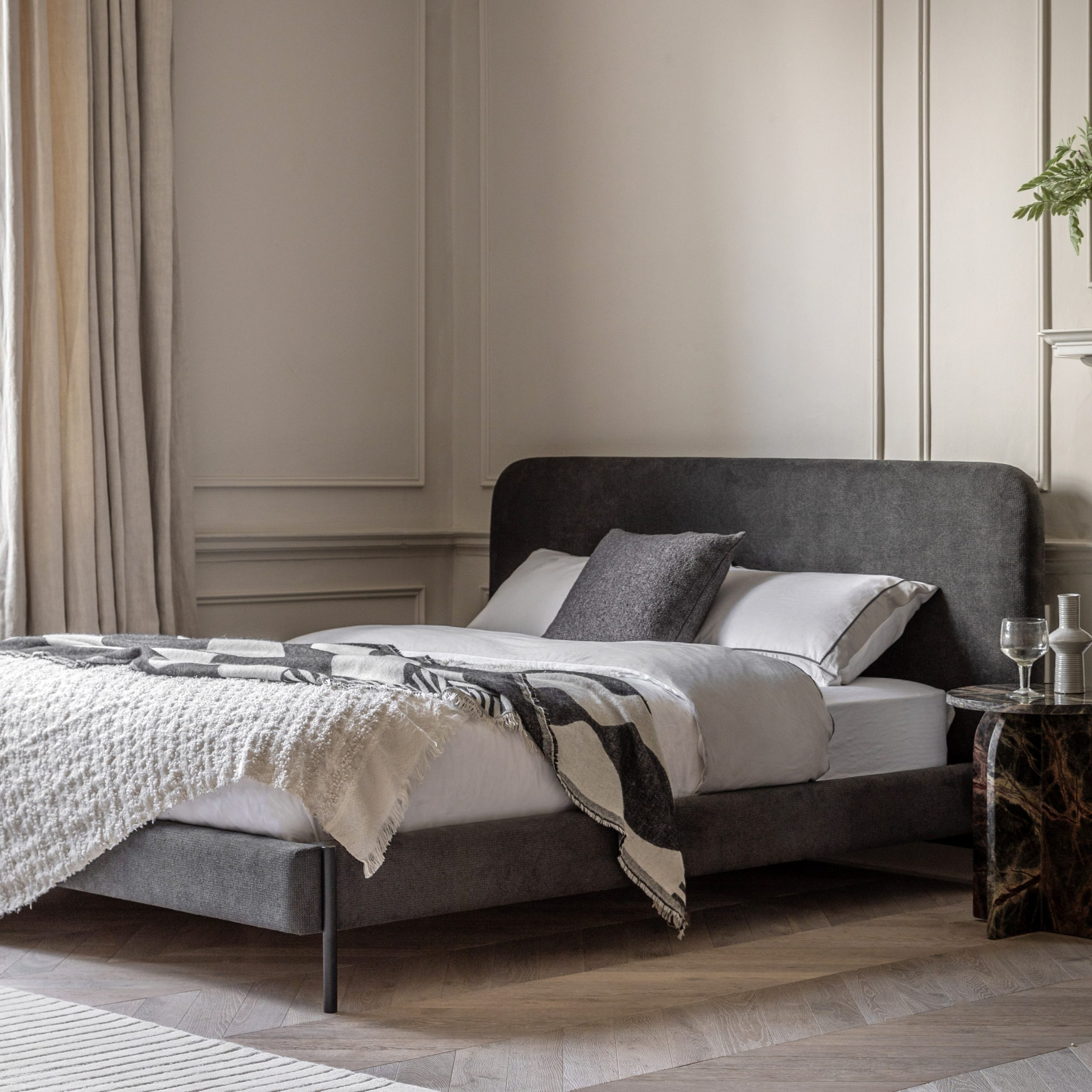 Gallery Direct Oslo 5' Bedstead Warm Grey