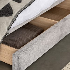Gallery Direct Marlowe 2 Drawer Bedstead 5 Taupe | Shackletons