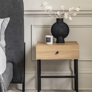 Gallery Direct Ashdown 1 Drawer Bedside Natural | Shackletons