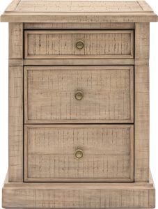 Gallery Direct Vancouver 3 Drawer Bedside | Shackletons
