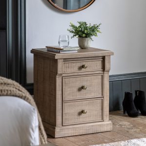Gallery Direct Vancouver 3 Drawer Bedside | Shackletons