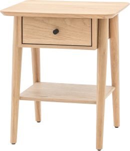 Gallery Direct Hatfield 1 Drawer Bedisde Natural | Shackletons
